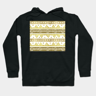 Gold Hand Drawn Tribal Pattern Hoodie